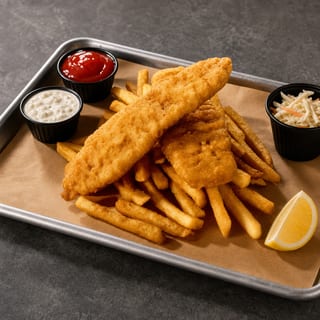 Beer Battered Fish & Chips